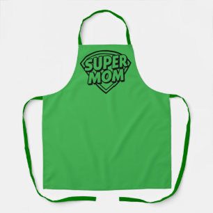 Super Mom Embleem Graphic Schort