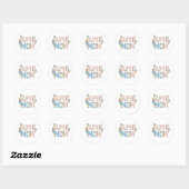 Super Mom Floral Text Design Ronde Sticker (Vel)
