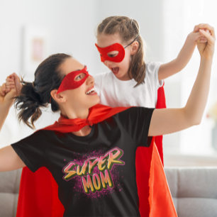 SUPER MOM GRAFFITI-GEÏNSPIREERD Tri-Blend SHIRT