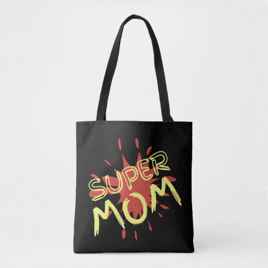 SUPER MOM grappig idee van moederdag Tote Bag (Voorkant)