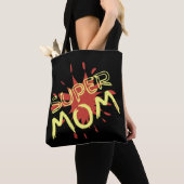 SUPER MOM grappig idee van moederdag Tote Bag (Dichtbij)