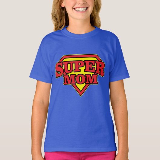 Super Mom Hero Design T-shirt (Voorkant)
