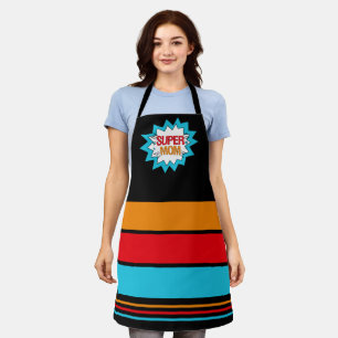 SUPER MOM Hero Theme Yellow Red Blue Black Schort
