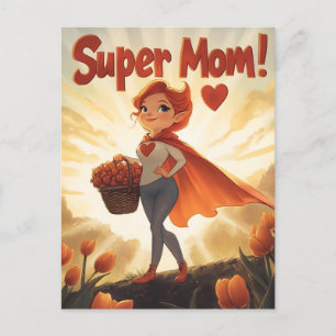 Super Mom Illustratie Briefkaart