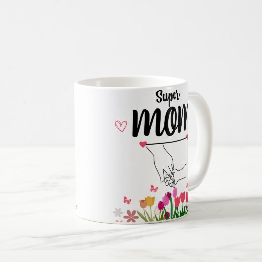 Super Mom Moederdag Mok cadeau (Voorkant rechts)