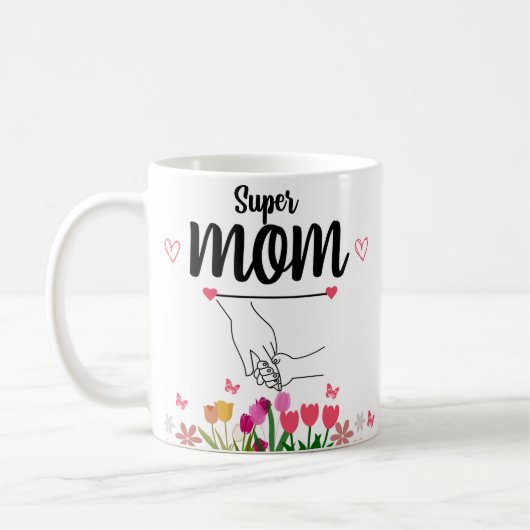 Super Mom Moederdag Mok cadeau (Links)