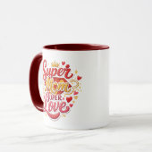 Super Mom Mug Gift Cute Design Mok (Voorkant links)