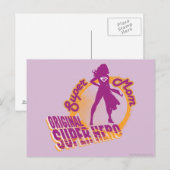 Super Mom Original Super Hero Briefkaart (Voorkant / Achterkant)