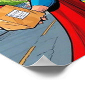 "Super Mom" Retro stripstijl Poster (Hoek)