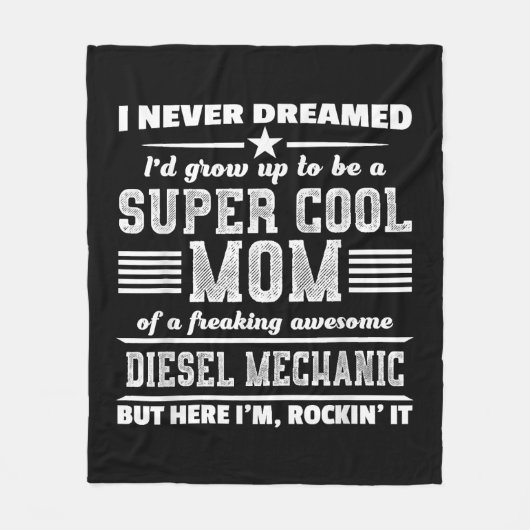 Super Mom Super Power Moeder Mama Hero Fleece Deken (Voorkant)