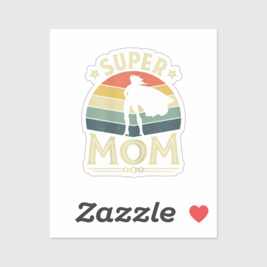 Super Mom Super Teacher Super Moe Grappig Sticker (Vel)