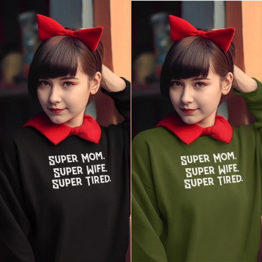 Super Mom Super Vrouw Super Moe moeder grappig Trui