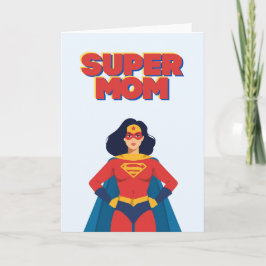 Super Mom Superhero Mother's Day Greeting Card Kaart