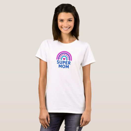 Super Mom Tshirt voor Gift (Voorkant volledig)