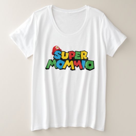 Super Mommio voor beste mama Grote Maat T-shirt (Design voorkant)
