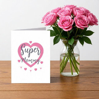 Super Mommy Personalized Best Mom Gift Card Kaart