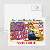 Super Moms voor McCain Palin Briefkaart (Voorkant / Achterkant)