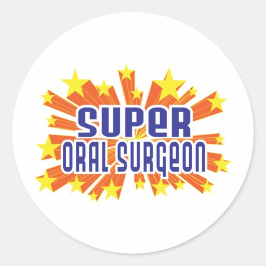 Super mondchirurg ronde sticker (Voorkant)