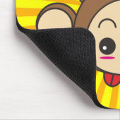 Super Monkey Face op Sunburst Background Muismat (Hoek)