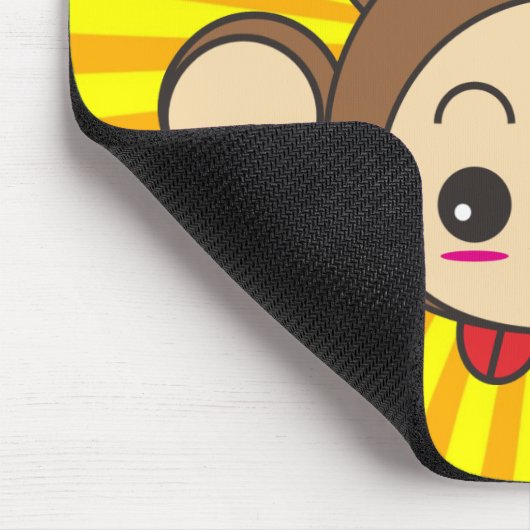 Super Monkey Face op Sunburst Background Muismat (Hoek)