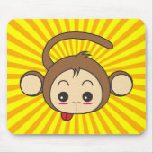 Super Monkey Face op Sunburst Background Muismat (Voorkant)