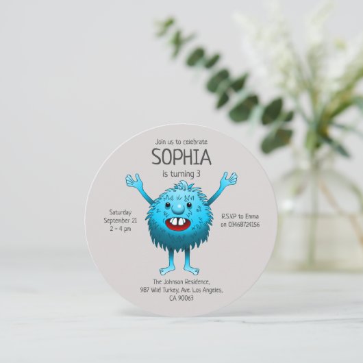 Super mooi en schattig wezen kaart (Staand voorkant)