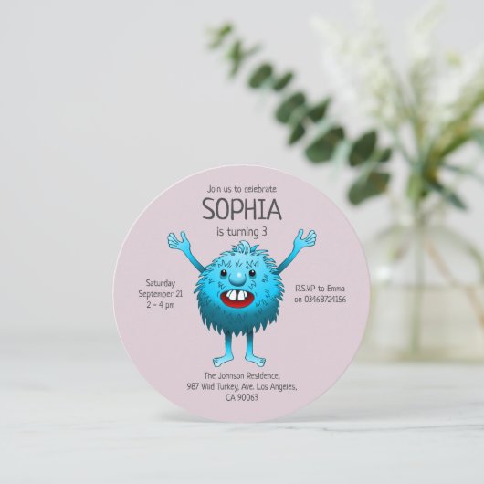 Super mooi en schattig wezen kaart (Staand voorkant)