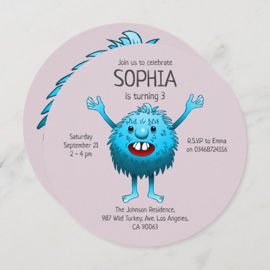 Super mooi en schattig wezen kaart (Voorkant / Achterkant)