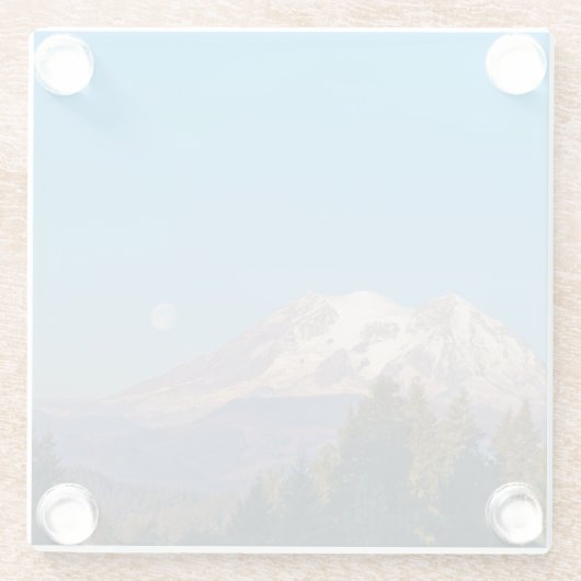 Super Moon 2014 Glazen Onderzetter (Achterkant)