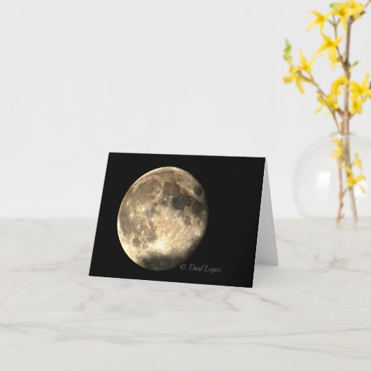 Super Moon blanco kaart (Gele Bloem)