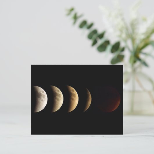 Super Moon, Blood Moon, Lunar Eclipse, 2015 Briefkaart (Staand voorkant)