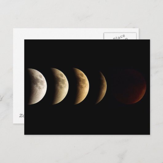 Super Moon, Blood Moon, Lunar Eclipse, 2015 Briefkaart (Voorkant / Achterkant)