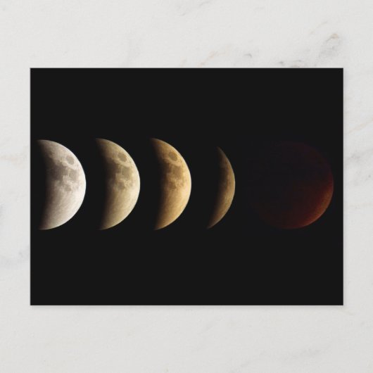 Super Moon, Blood Moon, Lunar Eclipse, 2015 Briefkaart (Voorkant)