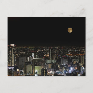 Super Moon - Blood Moon, Osaka Japan Briefkaart