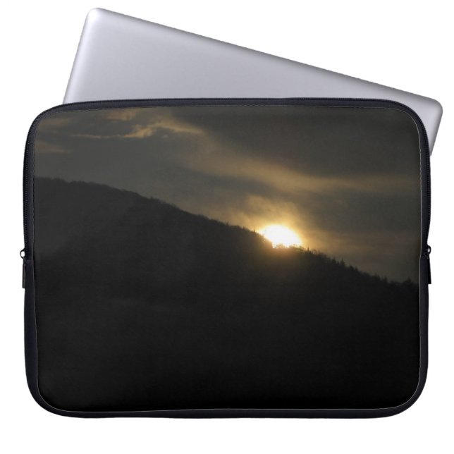Super Moon boven Washington Mountain Laptop Sleeve (Voorkant)