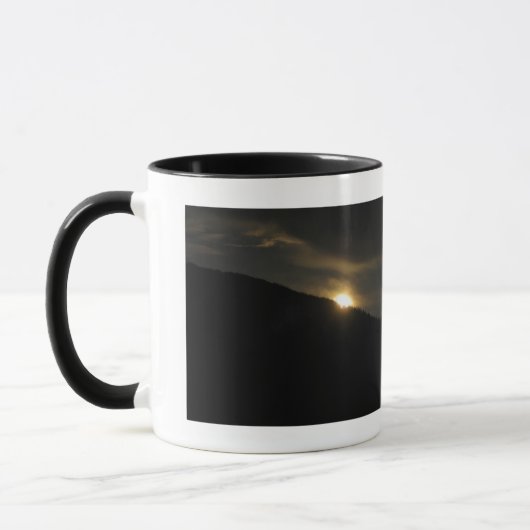 Super Moon boven Washington Mountain Mok (Links)