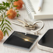 Super Moon boven Washington Mountain Sleutelhanger (Voorkant Rechts)