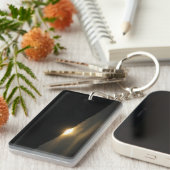 Super Moon boven Washington Mountain Sleutelhanger (Voorkant Rechts)