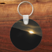 Super Moon boven Washington Mountain Sleutelhanger (Voorkant)