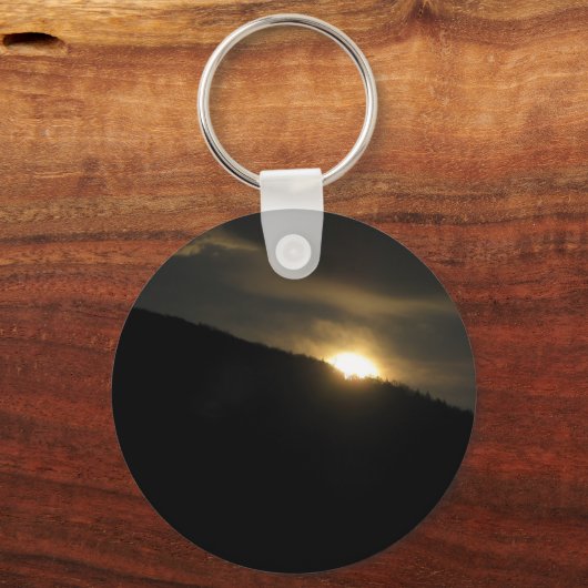 Super Moon boven Washington Mountain Sleutelhanger (Voorkant)