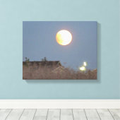 Super Moon canvas Afdruk (Insitu (Houten vloer))