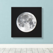 Super Moon | Mendota Heights Minnesota Canvas Afdruk (Insitu (Houten vloer))