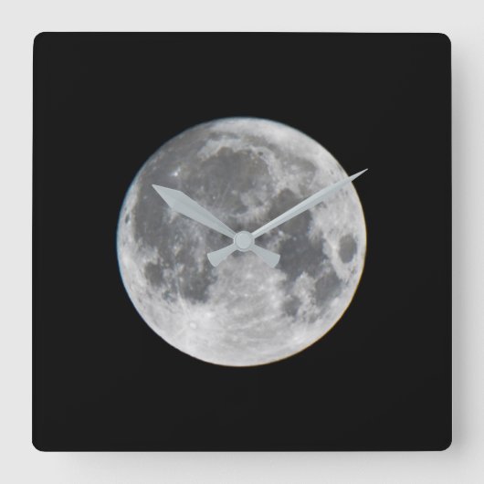 Super Moon | Mendota Heights Minnesota Vierkante Klok (Voorkant)