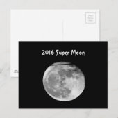 Super Moon met vliegtuig Passend/! Briefkaart (Voorkant / Achterkant)