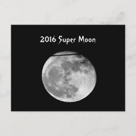 Super Moon met vliegtuig Passend/! Briefkaart