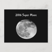 Super Moon met vliegtuig Passend/! Briefkaart (Voorkant)