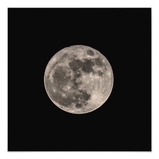 Super Moon November 2016 het Afbeelding van de Dru Foto Afdruk (Voorkant)