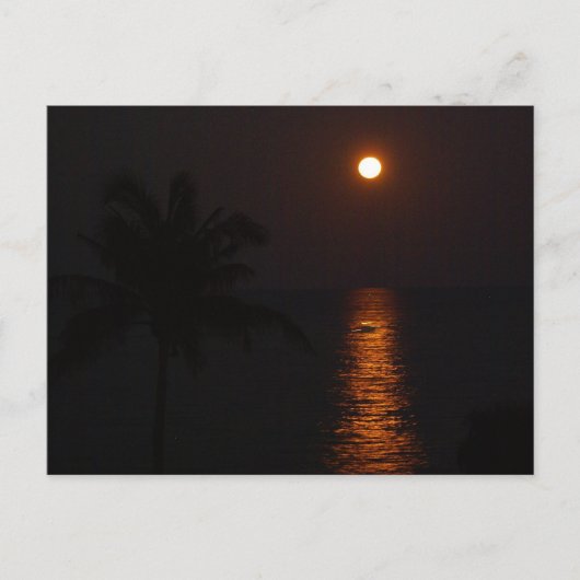 Super Moon over de oceaan Briefkaart (Voorkant)