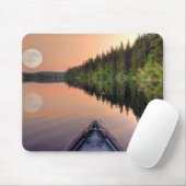 Super Moon over het meer van een kano in Twilight Muismat (Met muis)