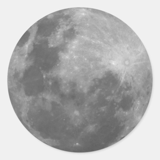 Super Moon Volle Maan Maanfoto Sticker (Voorkant)